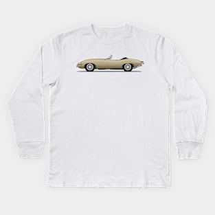 Jaguar E Type Roadster Golden Sand Kids Long Sleeve T-Shirt